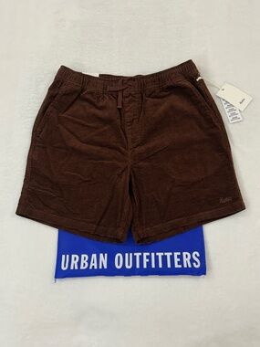 Urban Outfitters Katin E-Waist Ward Classic Fit Wine Waffle Corduroy Shorts Sz M